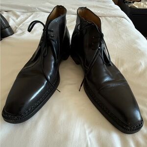 Di Bianco Leather Handmade(US 10) in Solid Black